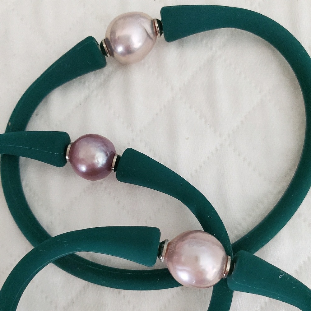 Hunter Silicone & Freshwater Pearl Bracelets